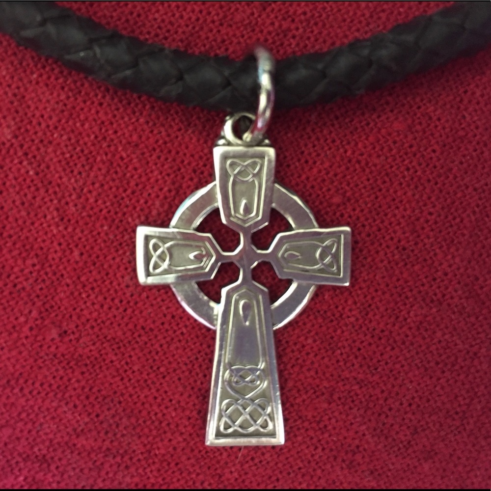 Silver Creed Cross Necklace